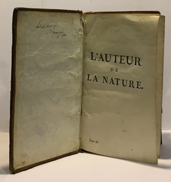 L'auteur de la nature - tome second - ouvrage contenant les principales connoissances de l'histoire naturelle des vues sur la nature de l'âme un ...