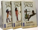 Ramsès T 1 Le Fils de Lumière - T2 Le temple es millions d'années - T3 La bataille de Kadesh ---3 livres tomes un à trois. Christian Jacq