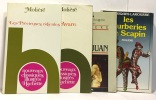 Les Précieuses ridicules + l'avare + les fourberies de Scapin + Dom Juan --- 4 livres. Molière