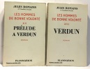 Prélude à Verdun (t.XV) + Verdun (t.XVI) --- les hommes de bonne volonté - 2 volumes. Romains Jules
