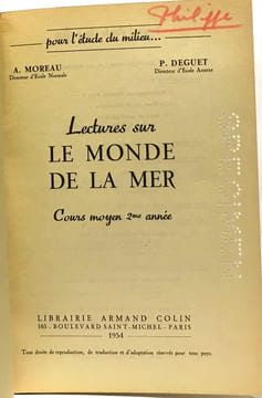 Réalités et merveilles lectures pour le cours moyen 1er année + Lectures sur le monde de la mer cours moyen 2e année --- 2 livres. Bréant Thierry --- ...
