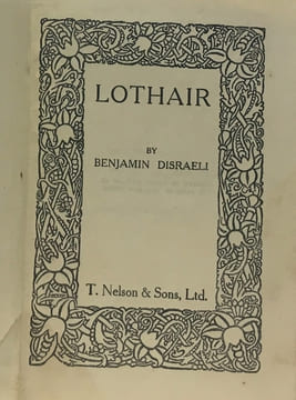 Lothair (texte en anglais). Disraeli Benjamin