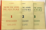 Toute une année de lecture au cours élémentaire première année - 1-2-3 --- 3 livrets. Andrieux A