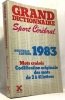 Grand Dictionnaire Sport cérébral nouvelle édition 1983. Mots croisés codification orig. Grand