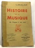 Histoire de la musique des origines à nos jours. Van De Velde