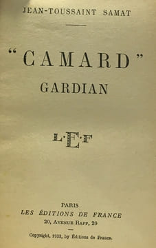 Camard gardian. Samat Jean-Toussaint