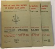 Revue de droit pénal militaire et de droit de la guerre - tome XVIII livret 1/2 + 3 + 4 --- 3 volumes. Société Internationale De Droit Pénal Militaire ...
