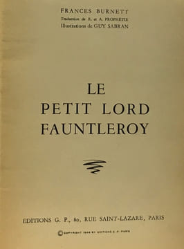 Le petit lord Fauntleroy. Burnett Frances