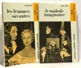 Les femmes savantes + Le malade imaginaire - documentation thématique --- 2 livres. Molière