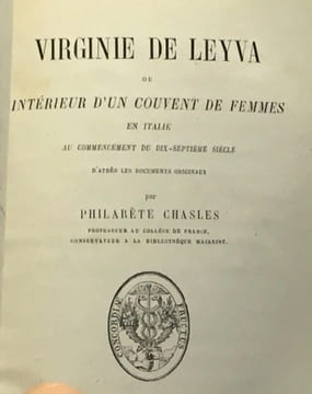Études sur l'Allemagne au XIXe siècle + Virginie de Leyva ou intérieur d'un couvent de femmes en Italie au commencement du XVIIe siècle + Galiléo ...