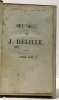 La pitié poëme en quatre chants - oeuvres de J. Delille Tome XVII. Delille Jacques