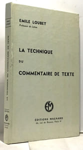 La technique du commentaire de texte