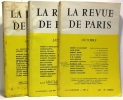 La revue de Paris - septembre 1955 + janvier 1959 + octobre 1961. Bosquet  Fayard  Gabilly  Pillement  Thiébaut Roger-Marx