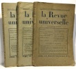 La revue universelle - tome IX N°3 mai 1922 + tome VIII mars 1922 + tome XXIII décembre 1925. Bainville Jacques