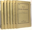 Revue des études italiennes 6 numéros: Tome I n°1-3;4 1954 + Tome II n°1-2 3-4 1955 + Tome III n°1 2-3 1956. CNRS (avec Le Concours De)