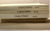 Caractères - revue internationale de poésie et d'idées - 3 volumes contenant: 30-31; 32-33; 34-35. Bruno Durocher