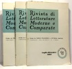 Rivista di letterature moderne e comparate - N°1-2-3-4 (numéro 3 et 4 compilés en un volume). Santoli Pellegrini
