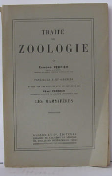 Leçons de zoologie et de biologie générale Tome V Associations fonctionelles et milieu intérieur. Bohn Georges