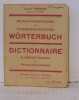 Dictionnaire allemand-français et français allemand. Pfrimmer Albert