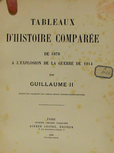 Tableaux d'histoire comparée de 1878 à l'explosion de la guerre de 1914