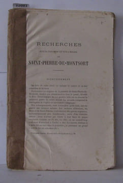 Recherches sur la paroisse et sur l'église de Saint-Pierre-De-Montsort. Jouanne René