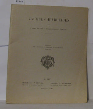 Jacques d'Ableiges extrait de l'histoire littéraire de la france tome XL. Petot Jacques Et Timbal Pierre-Clément