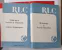 Revue de la littérature comparée Année 1978 Numéros 1 & 2-3-4. Collectif   Voisine J. Directeur