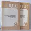 Revue de la littérature comparée Année 1981 Numéros 1 2 & 3-4. Collectif   Voisine J. Directeur
