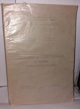 Cratères et candélabres de marbre trouvés en mer près de Mahdia. Merlin A. Poinssot L