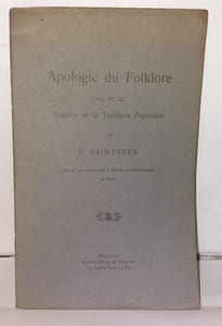 Apologie du Folklore ou de la Science de la Tradition populaire