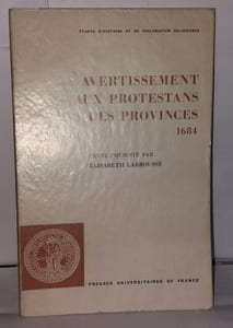 Avertissement aux protestants des provinces 1684