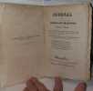 Journal du marquis de Chabannes Seconde partie. De Chabanne Marquis