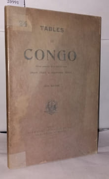 Tables de Congo . Revue générale de la colonie Belge ( Avril 1920 à Décembre 1925 ). Maton Jules