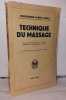 Technique du massage. Pr. Hoffa Albert  traduction française du docteur Gidon