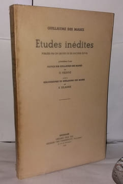 Guillaume des Marez ; Études inédites publiées par un groupe de ses anciens élèves précédées d'une notice sur Guillaume des Mares par H. Pirenne et de ...