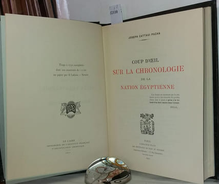 Coup d'oeil sur la chronologie de la nation egyptienne. Cattaui Pacha Joseph