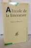 A l'école de la littérature. Marcoin Francis