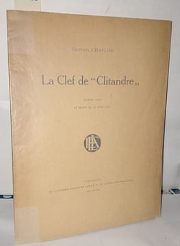 La clef de "Clitandre" Lecture faite en séance du 12 avril 1924. Charlier Gustave
