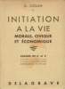 Initiation à la vie morale civile economique classes de 6e et 5e. Collin G