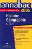 Annabac 2005 Histoire-Géographie L ES S. Asklund Jacques  Descamps Bruno  Marc Michel