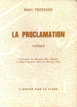 La proclamation. Frossard Henri