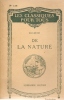 De la Nature livre V. Lucr&egrave;ce