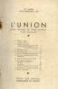 L'union revue mensuelle du clergé paroissial 72me année aout septembre. Collectif