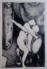 Eau-forte originale sur Papier Japon. Scène érotique entre un homme et une femme.. [CURIOSA - Estampe originale] - Frans DE GEETERE.