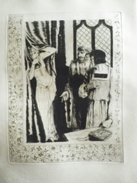 La Légende de Saint Julien l'Hospitalier. Texte et illustrations gravés à l'eau-forte et imprimés sur la presse à bras par Léon Courbouleix.. ...