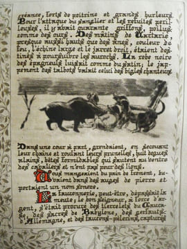 La Légende de Saint Julien l'Hospitalier. Texte et illustrations gravés à l'eau-forte et imprimés sur la presse à bras par Léon Courbouleix.. ...