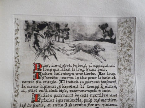 La Légende de Saint Julien l'Hospitalier. Texte et illustrations gravés à l'eau-forte et imprimés sur la presse à bras par Léon Courbouleix.. ...