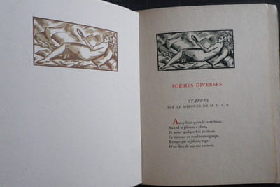 Les Chansons de Callianthe, fille de Ronsard (Madeleine de l'Aubespine, Dame de Villeroy) publiées par Roger Sorg, ornées de vignettes gravées sur bois par Paul Véra et d'un portrait de Callianthe reproduit en fac-similé.