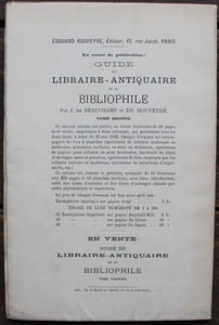 De la connaissance des Livres. Causeries d'un amis des livres : Les Editions originales des Romantiques - Les Petits Romantiques.
