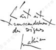 Pensée autographe signée sur lart + Lettre autographe signée de Georges Mathieu.. --Lart est transcendement des signes--MATHIEU (Georges) (1921-2012), ...